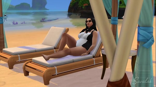 Young lover seduce a gorgeous woman on vacation ( Headset)