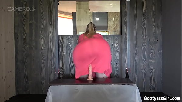 BBW PAWG jumping on her dildo