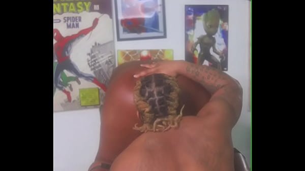 Bdsm chair thick ebony loves magic wand