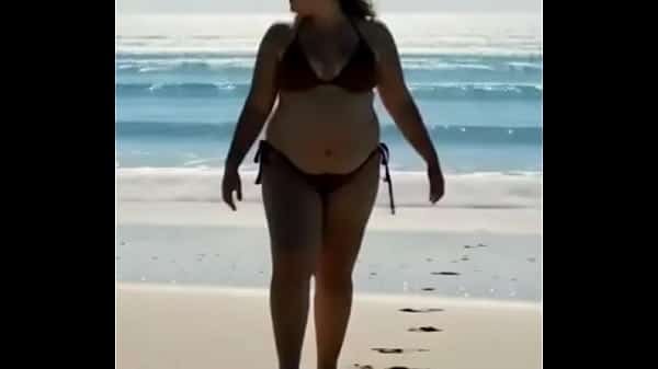 My BBW stepcousin at the beach